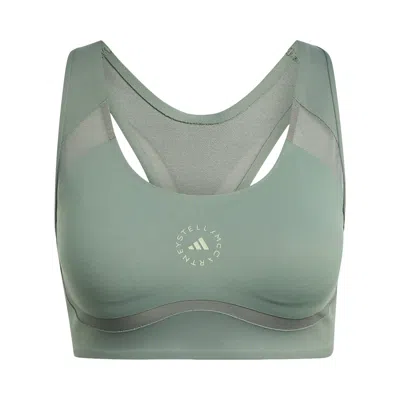 Pre-owned Adidas Originals Adidas X Stella Mccartney Power Impact Training Bra Medium Support 'stone Green' | Women's Size S