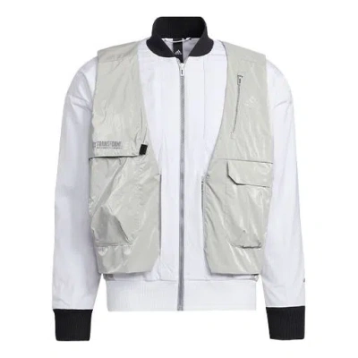 Adidas Originals Adidas X Transformers Crossover Cny Detachable Jacket Gray In White