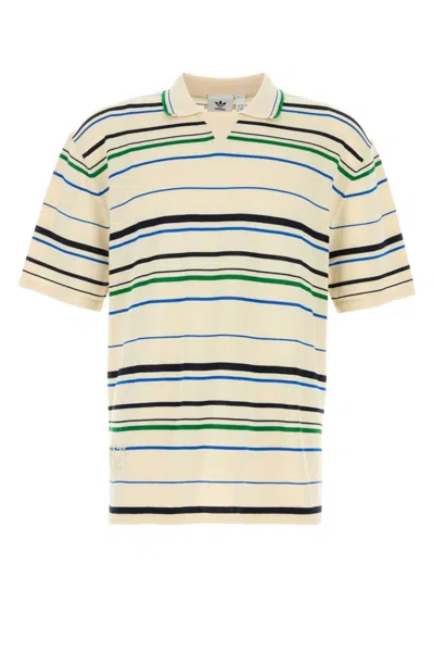 Adidas Originals Adidas X Wales Bonner Embroidered Cotton Blend Wales Bonner X Adidas Polo Shirt In Neutral