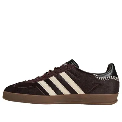 Adidas Originals Adidas By Wales Bonner Gazelle Pony Sneakers In Burgundy