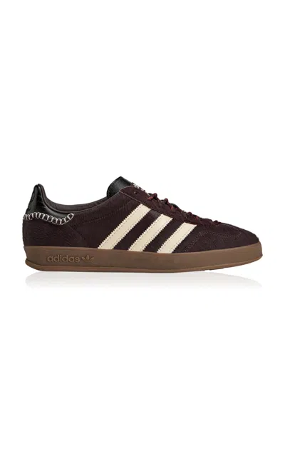 Adidas Originals Adidas By Wales Bonner Gazelle Pony Sneakers In Burgundy
