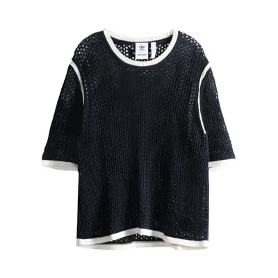 Pre-owned Adidas Originals Adidas X Wales Bonner Knit Tee 'white/green/blue Bird/night Indigo' | Men's Size M