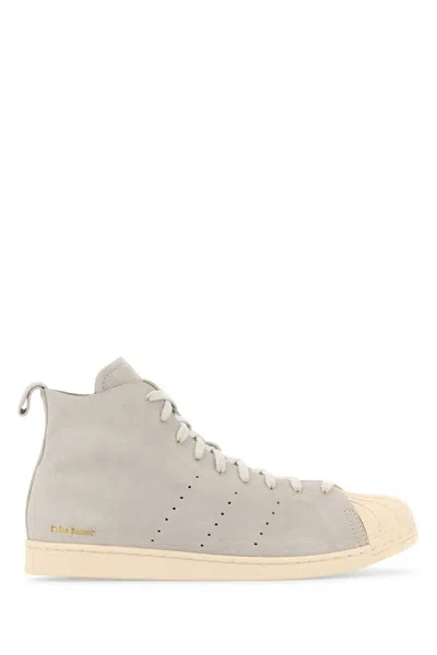 Adidas Originals Adidas X Wales Bonner Light Grey Suede Wales Bonner X Adidas Superstar Sneakers In White