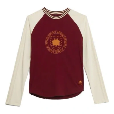 Adidas Originals Adidas X Wales Bonner Long Sleeves T-shirt 'wine Red' In Multi