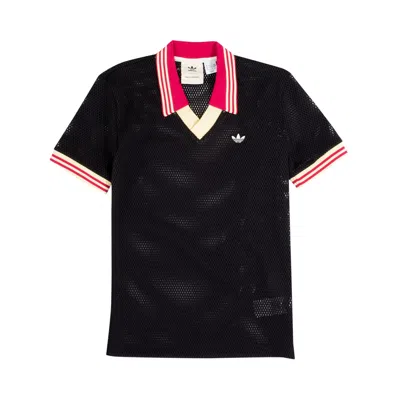 Pre-owned Adidas Originals Adidas X Wales Bonner Mesh Polo 'black' | Men's Size M