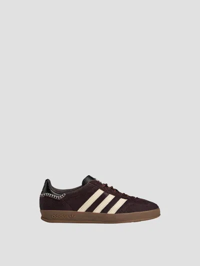 Adidas Originals Adidas X Wales Bonner Mini Gazelle Slip-on Sneakers In Aurora Coffee/wonder White/core Black