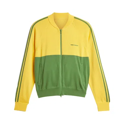 Pre-owned Adidas Originals Adidas X Wales Bonner New Knit Track Jacket 'gold/green' In Multi-color