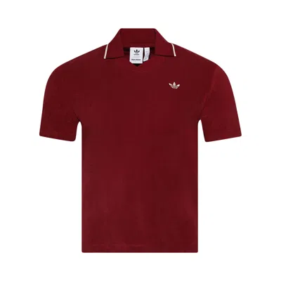 Pre-owned Adidas Originals Adidas X Wales Bonner Polo Shirt 'collegiate Burgundy' | Red | Men's Size S