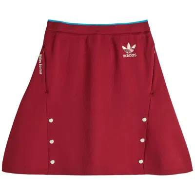 Pre-owned Adidas Originals Adidas X Wales Bonner Skirt 'collegiate Burgundy' | Red | Women's Size L