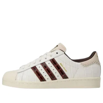 Adidas Originals Adidas X Wales Bonner Adidas X Wales Bonner Superstar Croc Leather Sneakers In White