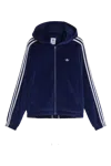 Adidas Originals Adidas X Wales Bonner Velour Jacket Blue In Blue