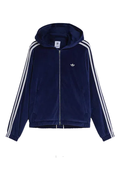 Adidas Originals Adidas X Wales Bonner Velour Jacket Blue