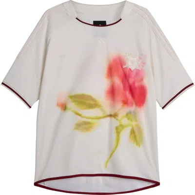 Adidas Originals Adidas X Wales Bonner X Wales Bonner Floral Footbal Jersey In White
