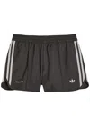 Adidas Originals Adidas X Wales Bonner X Wales Bonner Logo-embroidered Wool-blend Shorts In Gray