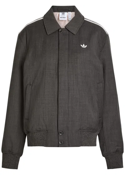 Adidas Originals Adidas X Wales Bonner X Wales Bonner Quilted Wool-blend Jacket In Gray