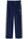 Adidas Originals Adidas X Wales Bonner X Wales Bonner Straight-leg Velour Track Pants In Blue