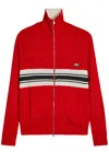 Adidas Originals Adidas X Wales Bonner X Wales Bonner Stripe-intarsia Knit Cardigan In Red