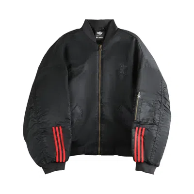 Pre-owned Adidas Originals Adidas X Willy Chavarria Satin Bomber Jacket 'black' | Men's Size S