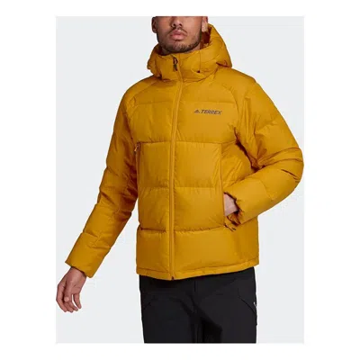 Adidas Originals Adidas Xplr Puff Dwn J Outdoor Sports Down Jacket White Gold In Yellow