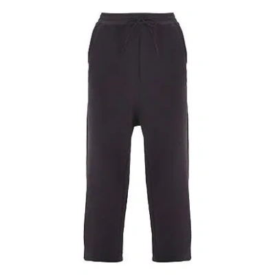 Adidas Originals Adidas Y-3 Classic Terry Cropped Pants 'black' In Blue