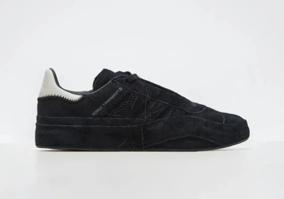 Pre-owned Adidas Originals Adidas Y-3 Gazelle Men's 12 Suede Leather Black On Black Off White Fz6405 In Ivory