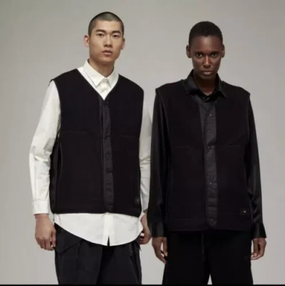 Pre-owned Adidas Originals Adidas Y-3 Unisex Fleece Vest. Black - Adult Large