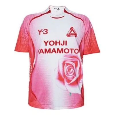 Adidas Originals Adidas Y-3 X Palace Football T-shirt Jersey 'white Red'