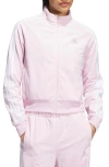 Adidas Originals Adidas Y2k Glam 3-stripes Knit Track Jacket In Clear Pink