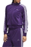 Adidas Originals Adidas Y2k Glam 3-stripes Knit Track Jacket In Dark Purple