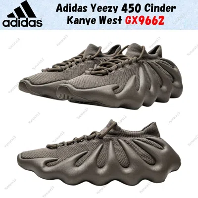Pre-owned Adidas Originals Adidas Yeezy 450 Cinder Kanye West Dark Gray Gx9662 Us 4-14 Brand