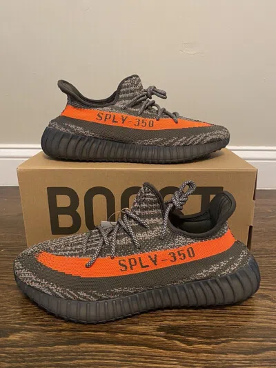 Pre-owned Adidas Originals Adidas Yeezy Boost 350 V2 Carbon Beluga Hq7045 Mens Size 12 - In Gray