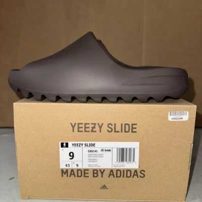 Pre-owned Adidas Originals Adidas Yeezy Slide “soot” [gx6141] Men's Size 9 Brand Ds In Brown