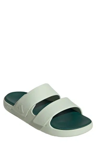 Adidas Originals Adidas Znscape Slide Sandal In Linen Green/collegiate Green