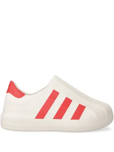Adidas Originals Adifoam Superstar Three-stripe Slip-on Sneakers In Red