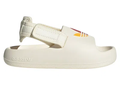 Pre-owned Adidas Originals Adifom Adilette Slides Sneakers In Cream White/active Purple/better Scarelet Red