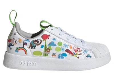 Pre-owned Adidas Originals Adifom Superstar 360 Disney Sneakers In Cloud White/grey Two/semi Lucid Lime