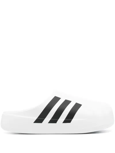 Adidas Originals Adifom Superstar Slipper-mule In White Rubber/plasic