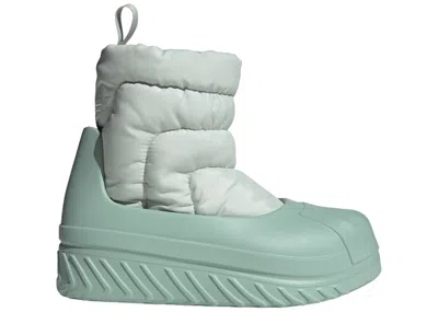 Pre-owned Adidas Originals Adifom Superstar Winter Boot (women's) Sneakers In Linen Green/hazy Green
