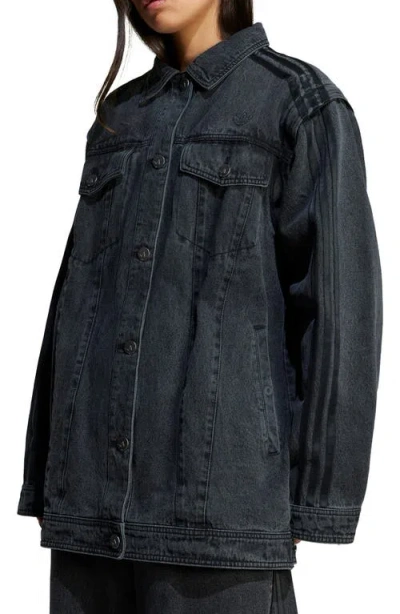 Adidas Originals Adilenium Season 3 Denim Shirt Jacket In Black