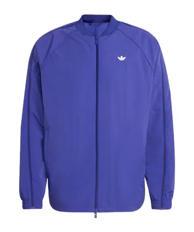 Adidas Originals Adilenium Season 3 Oversized Sst Track Top In Traditional Indigo