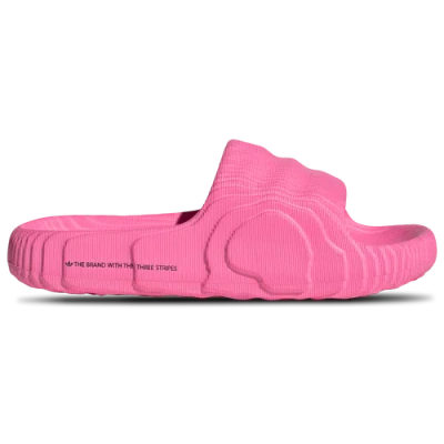Adidas Originals Adilette 22 In Lucid Pink/black/lucid Pink