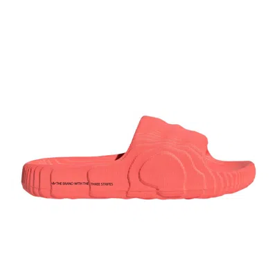 Pre-owned Adidas Originals Adilette 22 Slide 'solar Red' In Pink