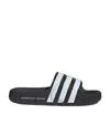 Adidas Originals Adilette 22 Slides In Knurled Eva Rubber In Black