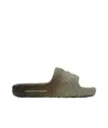 Adidas Originals Gray Adilette 22 Slides In Silver Pebble/shadow Olive/off White
