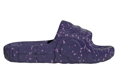 Pre-owned Adidas Originals Adilette 22 Slides (women's) Sneakers In Collegiate Purple/core Black/preloved Purple
