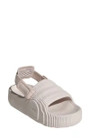 Adidas Originals Pink Adilette 22 Xlg Slides In Mauve/ Mauve/ Mauve