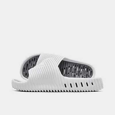Adidas Originals Adilette 25 Slide Sandals In Crystal White/crystal White/grey