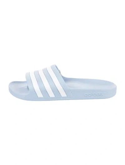 Pre-owned Adidas Originals Adilette Aqua Rubber Slides In Blue