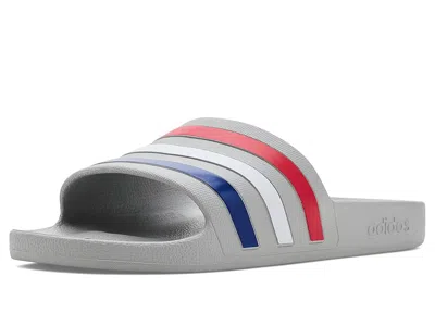 Adidas Originals Adilette Aqua Sandals Grey/mystery Ink/pure Ruby :