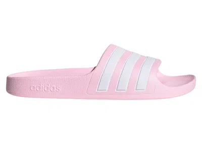 Pre-owned Adidas Originals Adilette Aqua Slides Sneakers In Clear Pink/cloud White In Multi
